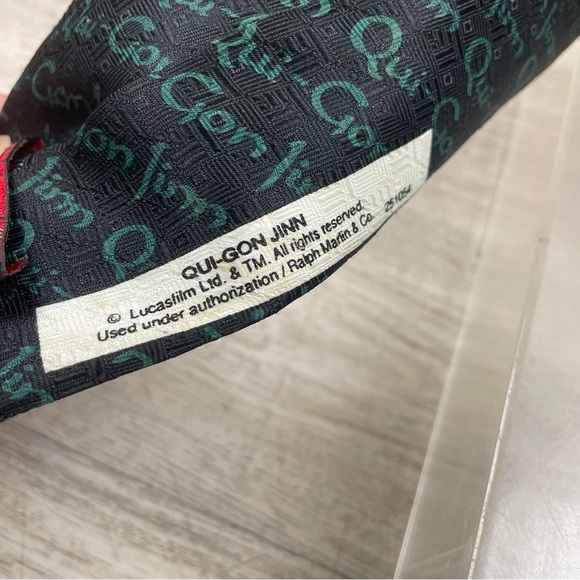 Star Wars Qui-Gon Jinn Neck Tie Black Jedi George Lucas Ralph Marlin - Picture 5 of 7